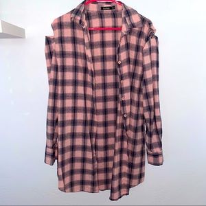 Boohoo Plaid TShirt Dress Size 4